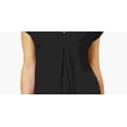 thumbnail image 3 of INC International Concepts Women's Inverted-Pleat V-Neck Top Black Size X-Small, 3 of 3