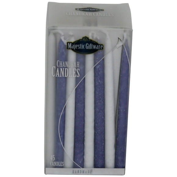 Majestic Giftware CP-BLWT Chanukah Candles-Premium Collection-45 Pack-Blue/White-5" BL/WT