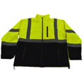 thumbnail image 1 of ANSI 107-2015 Class 3 Two Tone Bottom Water Resistant Soft Shell Jacket, Lime & Black - 4X, 1 of 1