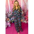thumbnail image 4 of Women's Navy Blue Colorful Christmas Lights Print Pajama Set - [ZhiHiMeRi] | (US 4-6)S, 4 of 7
