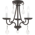 thumbnail image 6 of 3 Light English Bronze Mini Chandelier with Steel base material, 6 of 6
