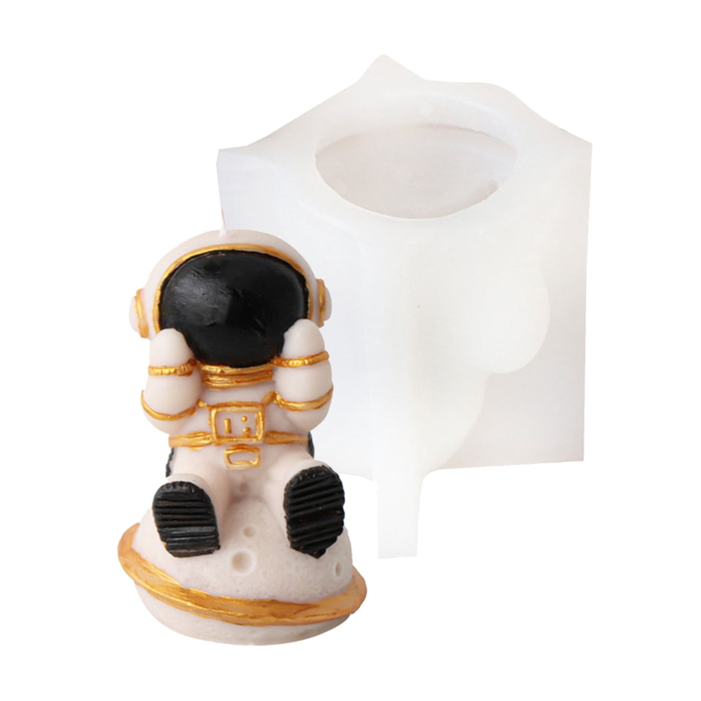 Space Man Figurine Silicone Candle Molds for Epoxy Resin Astronaut Silicone Candle Molds for Candle Home Decoration