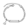 thumbnail image 3 of PPgejGEK Stainless Steel Childrens Bracelet DIY Engraved 15+5cm/5.91+1.97in with Straight Pendant Gift Box for Christmas Birthday Customizable, 3 of 9
