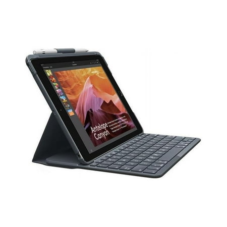 Logitech - Slim Folio Keyboard Folio for Apple iPad (5th & 6th Gen) - Black