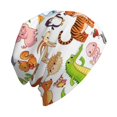 thumbnail image 6 of Xecao Animal Cartoon Style Print Beanie Knitted Hat for Men Women, Winter Fashion Knit Cuffed Caps Unisex, 6 of 7