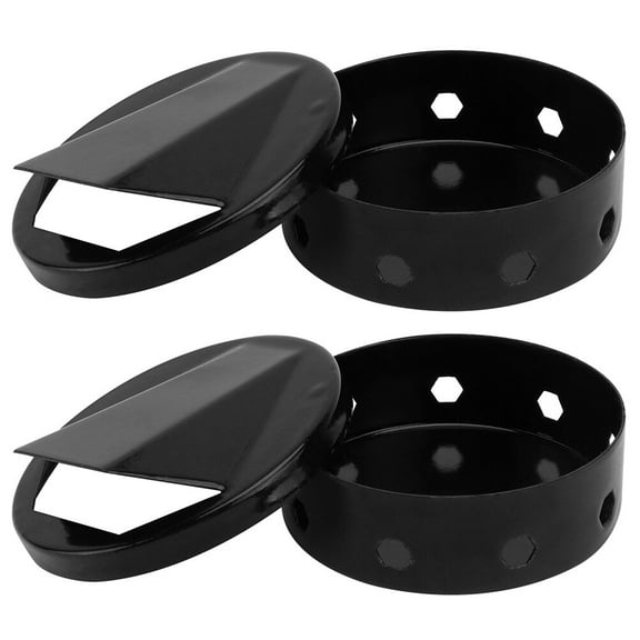 ROSENICE Bbq Smoking Tin Barbecue Smoker Boxes Enamel 2Set 3.1x3.1in