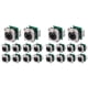 thumbnail image 1 of 20 Conectores de Chasis Ethercon Rj45, Conector de Paso Ethercon NE8FDP, Conector de Montaje en Panel RJ45 Cat5 Serie D, 1 of 5