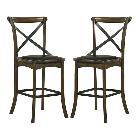 William's Home Furnishing Burnished Oak/Espresso Buhl I Counter Ht. Side Chair