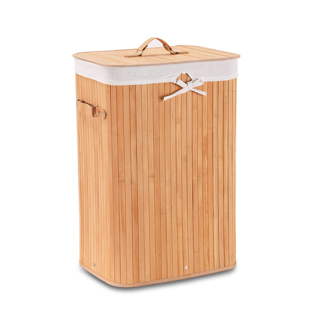 Bamboo Laundry Hamper Portable, Dirty Clothes Storage