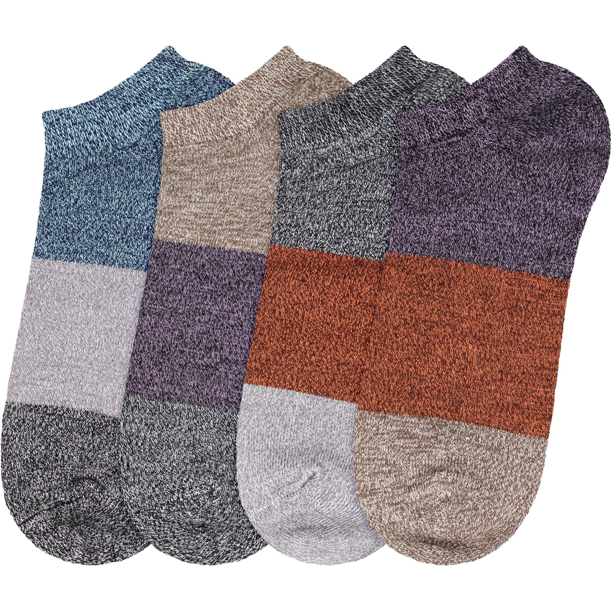 BambooMN Women's Rayon from Bamboo Classic Casual Ankle Socks - Assortment C - Extra Large - 4 Pairs
