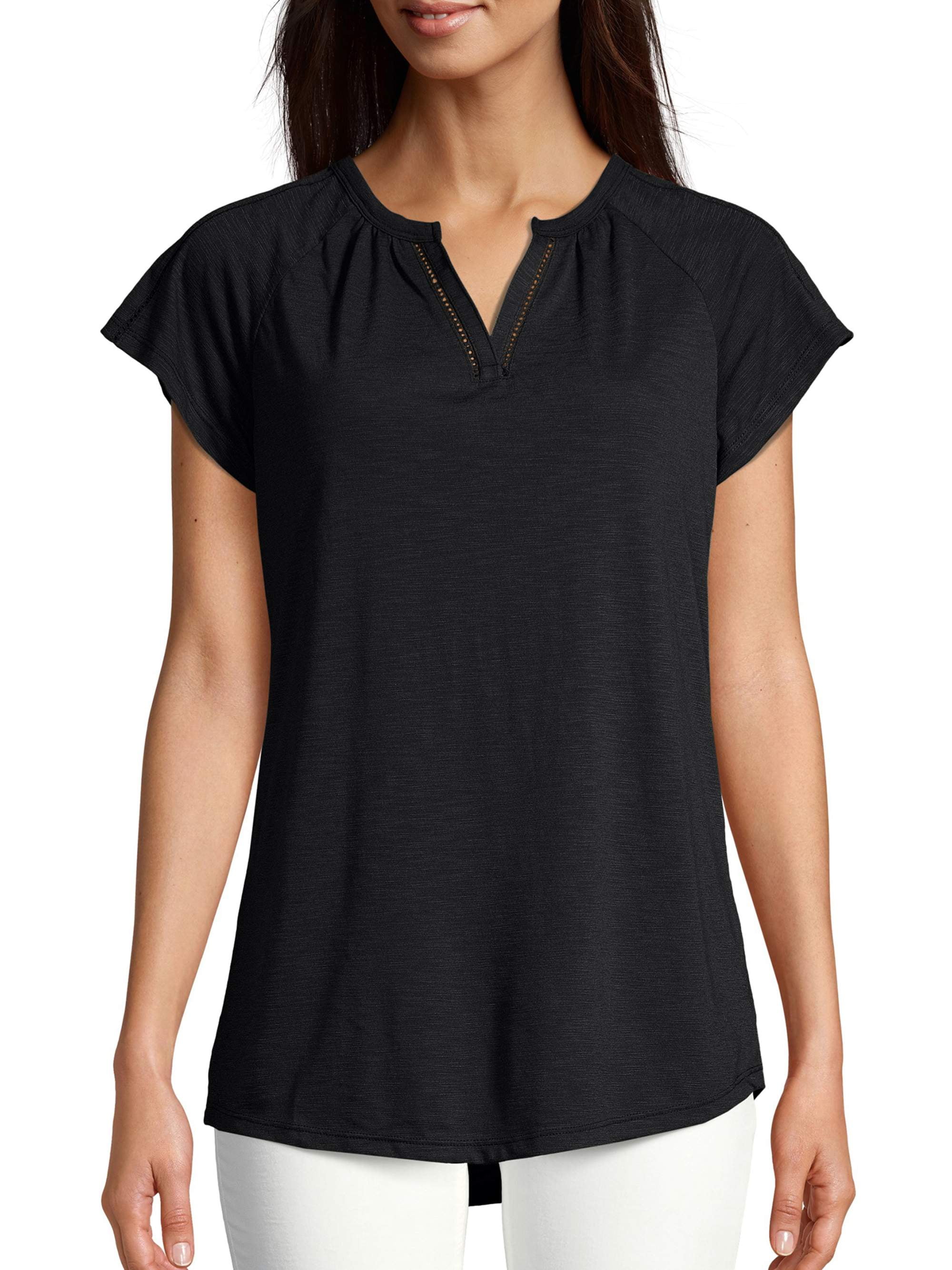 cropped peasant tee