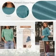 thumbnail image 4 of SUNBS Long Sleeve Shirts for Women Pleated Crew Neck Casual Fall Fashion Tops Loose Fit Clothes, Sizes S-2XL, 4 of 8