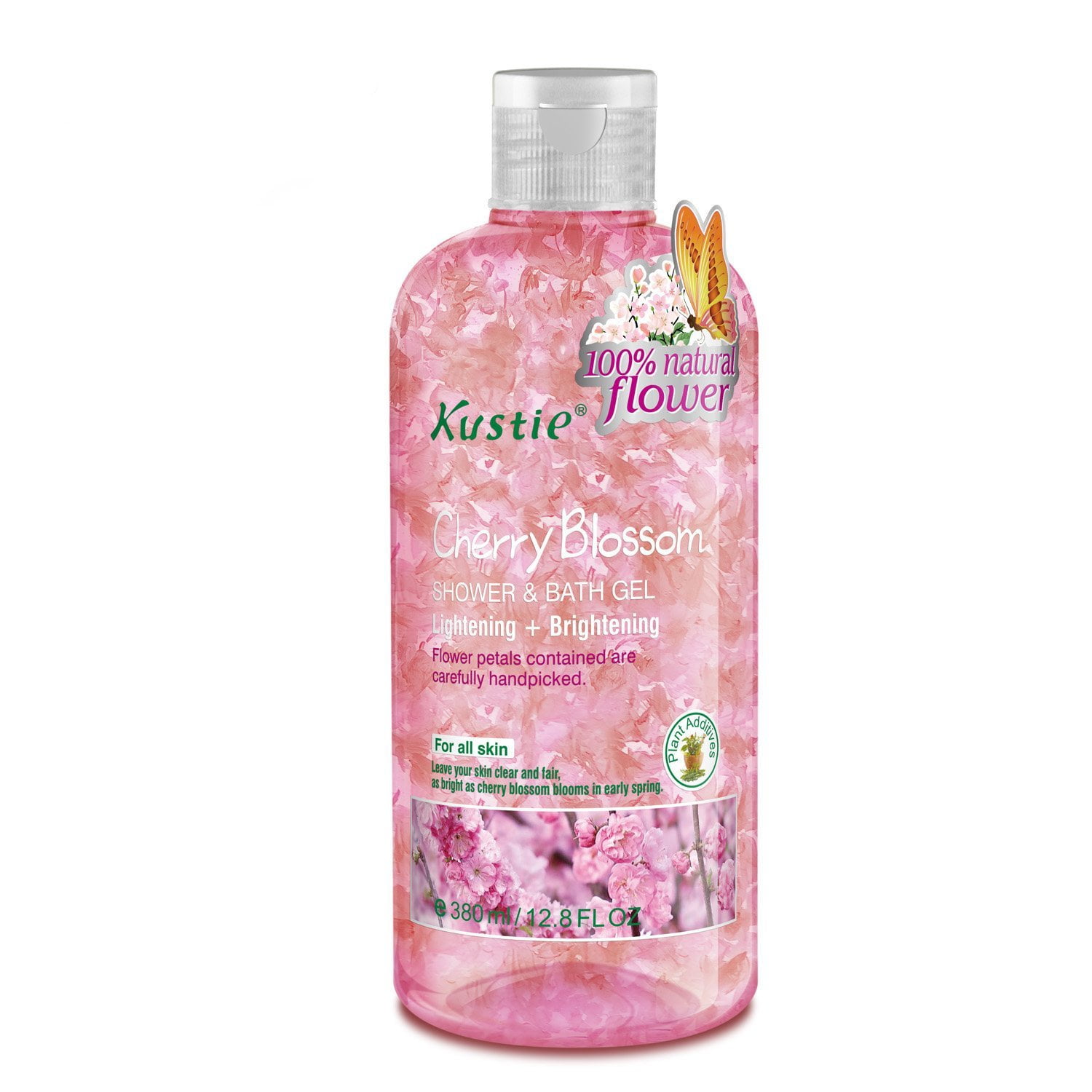 Cherry Blossom Flower Petals Shower and Bath Gel Handpicked Natural
