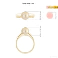 thumbnail image 5 of ANGARA Solitaire Golden South Sea Cultured Pearl Dome Ring in 14K Yellow Gold for Women | June Birthstone, Birthday, Anniversary, Jewelry Gift for Women | Pearl Ring, 5 of 8