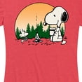 thumbnail image 3 of Peanuts - Campfire Snoopy and Woodstock - Women's Short Sleeve Graphic T-Shirt, 3 of 6