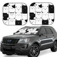 thumbnail image 6 of Kdxio Doodle Cute Cat Print 2-Piece Sun Shade Front Windshield - Foldable Car Front Window Sunshades For Most Sedans Suv Truck, 6 of 6