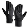 thumbnail image 5 of Winter Gloves for Men Women, Waterproof Windproof Thermal, Nylon & Leather Palm with PVC Anti-Slip Design, Soft Fleece Lining, Touchscreen Finger, Ideal for Cycling Skiing Hiking Fishing Cold Weather, 5 of 5