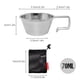 thumbnail image 5 of Mini tazas de 4 piezas con bolsa de malla Tazas de acero inoxidable de 50 ml CAMPLEADER Taza, 5 of 7