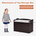 thumbnail image 7 of Infans Kids Toy Box Wooden Flip-top Storage Chest Bench W/ Cushion Safety Hinge, 7 of 7