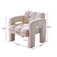 thumbnail image 2 of Modern Accent Armchair, 31"W Boucle Chair Side Chair Sofa Chair with Sturdy Frame, Comfy Wide Armchair For Bedroom, Office, Home, Living Room, 250 Pounds Capacity, Easy Assembly, 2 of 9