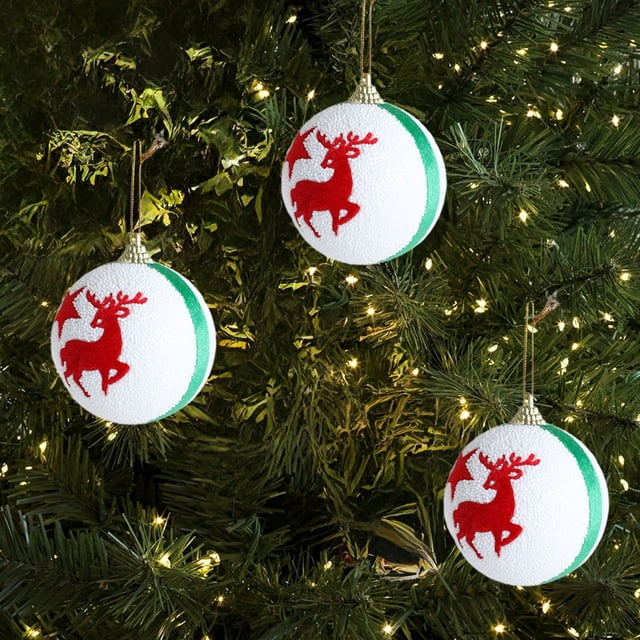Birdeem Christmas Tree Decorations, White Christmas Tree, Christmas Tree Home Decoration Pendants Christmas Balls Window Scene Layout Christmas Decorations, Christmas Tree Stand, Christmas Tree Star