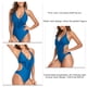 thumbnail image 5 of Traje de baño de una pieza para mujer con cintura expuesta, traje de baño con borlas y cuello halter azul XL, 5 of 6