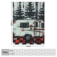 thumbnail image 4 of PRATYUS Camper Flannel  Throw Blanket,Happy Camping Theme Fuzzy Blanket for Bed Sofa Couch,All Season Camping Travel Car Pattern Bed Blanket Breathable Blanket Room Decor 40x50in, 4 of 6