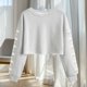 thumbnail image 4 of Camisetas de Manga Larga de las Mujeres Impresas Sueltas Casuales Cuello Redondo Suéter Deportivo Top Se Ajusta Fiel Al Tamaño para Casual, Fiesta, 4 of 5