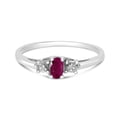 thumbnail image 6 of 10k White Gold Oval Ruby And Diamond Ring, 6 of 6