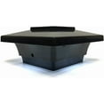 thumbnail image 1 of Solar Post Cap 5x5 Black Low Profile 4 SMD White LED Light (2 Pack) PL252B, 1 of 4