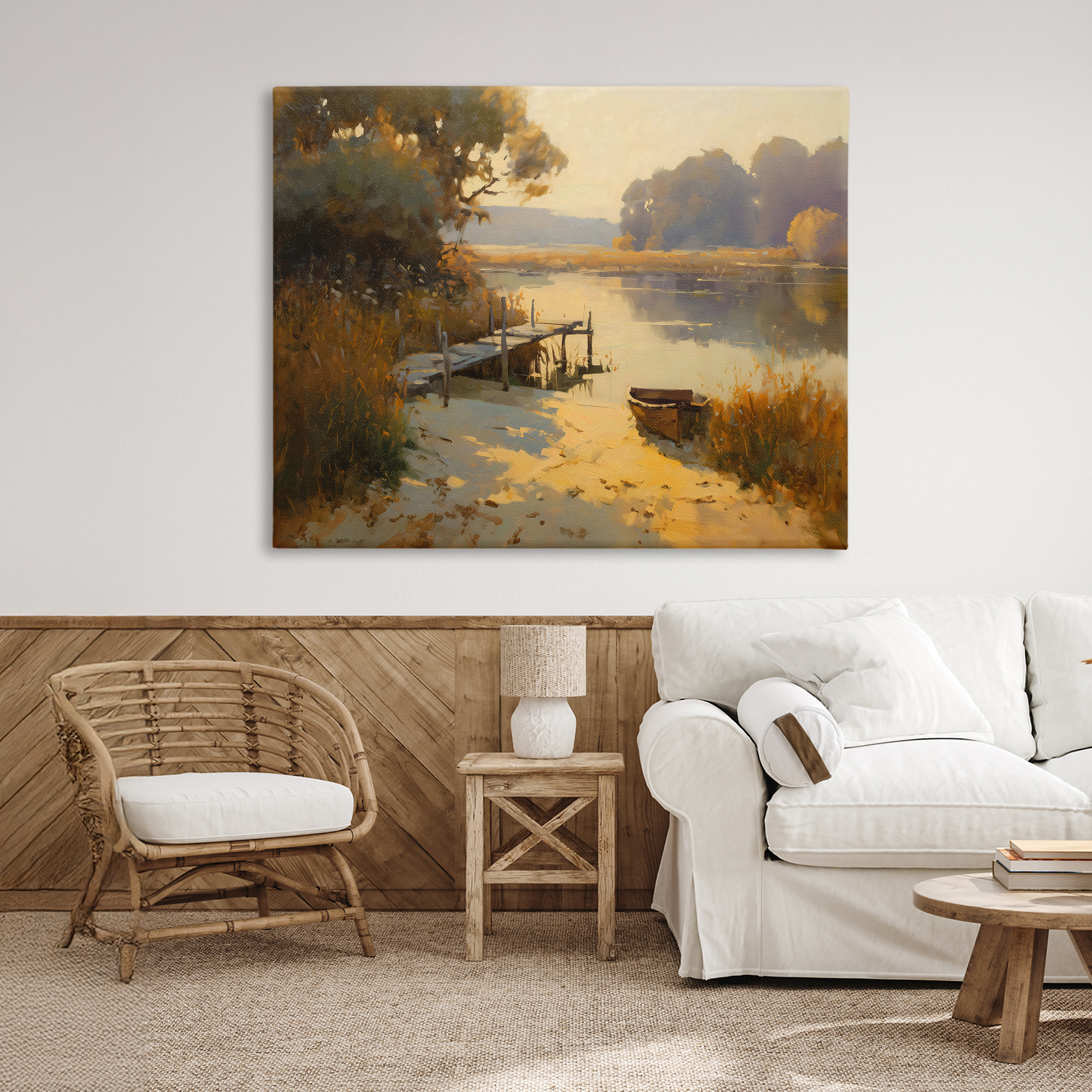 Golden Hour in Autumn Canvas Wall Art, design by Arlington Prints