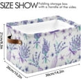 thumbnail image 4 of Purple Lavender Vase Storage Basket, Durable Canvas Organizer With Handles Large Collapsible Storage Bins Boxes for Home Office - 1 Pack Home Decor, 4 of 7