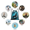thumbnail image 6 of Balery Blue Full Moon Wolf Pattern Drawstring Backpack Bag Sport Gym Sackpack Cinch Bags Pattern Drawstring Backpack Bag Sport Gym Sackpack Cinch Bags -Small, 6 of 6