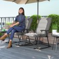 thumbnail image 2 of Outsunny 2pc Patio Foldable Rocking Chair Set, Light Grey, 2 of 10