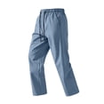 thumbnail image 5 of Men Baggy Sweatpants Quick-Dry Wide Leg Chino Pants Loose Fit Fashion Casual Drawstring Elastic Waist Pant with Pockets L, 5 of 8