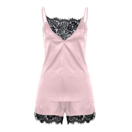 Pink lace pyjamas sale