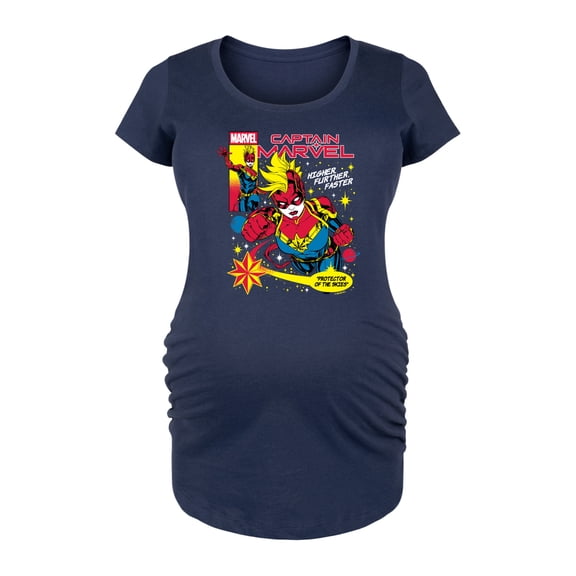 Marvel - Captain Marvel Cover - Women's Maternity Scoop Neck Graphic T-Shirt