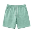 thumbnail image 4 of FYEGRE Men's Summer Casual Shorts Elastic Waist Drawstring Beach Shorts with Pockets Light Green XXXL, 4 of 4