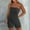 Dark Grey, variant on Womens Tube Rompers Summer Strapless Basic Sleeveless Ruched Stretch Classic-Fit Rompers Slim Fit Shapewear Strapless Bodycon Tube Romper Bodysuit Strapless Tube Bodycon Shorts Jumpsuit