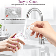 EXLEAF Epilator for Women, Smooth Glide Facial Hair Remover with 2 Speed & LED Light, Rechargeable Cordless Electric Epilator for Face, Bikini, Underarms, Arms, and Legs, Painless & Portable