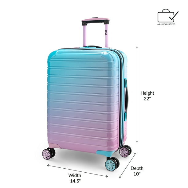 インスティンクトイ　LIFE with LIQUID、ピンク、水色 Free Shipping! iFLY Hardside Fibertech Luggage 20