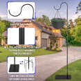thumbnail image 6 of 62.6 Inch Shepherds Hooks for Outdoor, Adjustbale Hummingbird Feeder Stand Bird Feeder Pole Wind Chime Stand with Flat Base, 4 Prongs Base and Water Weight Bag (Black, 2 Pack Single-Hoo), 6 of 7