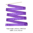 thumbnail image 2 of FONDOTIN Performance Ribbon Purple Silk and Wooden Handle Dancing Props 4Pcs, 2 of 8