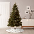 thumbnail image 6 of Salouo Leopard Print Christmas Tree Skirt 48" Farmhouse Christmas Decorations Snowman Xmas Tree Skirt Tree Mat for Holiday Party Decor, 6 of 8