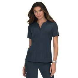 KOI Womens Justine Button Front Scrub Top Longer Length Walmart