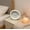 White, variant on Konghyp Cute Irregular Shaped Analog Alarm Clock, Silent Sweep Motion Clock with Night Light, Desk Clock for Bedroom, Living Room, Office, Stylish Decor, Kawaii Design