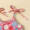 thumbnail image 2 of Gibobby Mamelucos para bebe niña con estampado de flores y mangas para niñas pequeñas, mono para recién nacidos con diademas para niños, ropa(Rojo, 18-24 Meses), 2 of 5