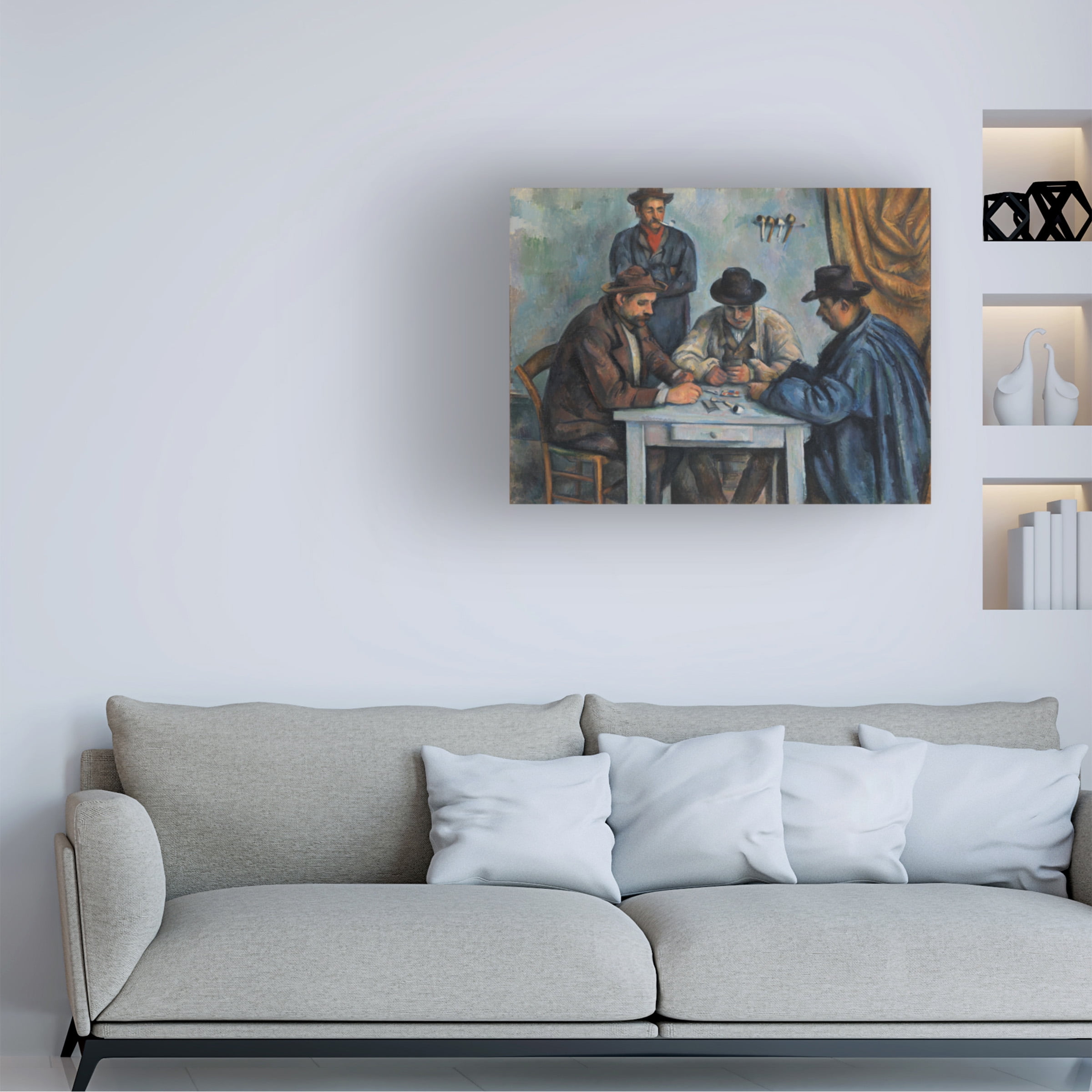 Trademark Fine Art Paul Cezanne The Card Players Canvas Wall Art - 35x47