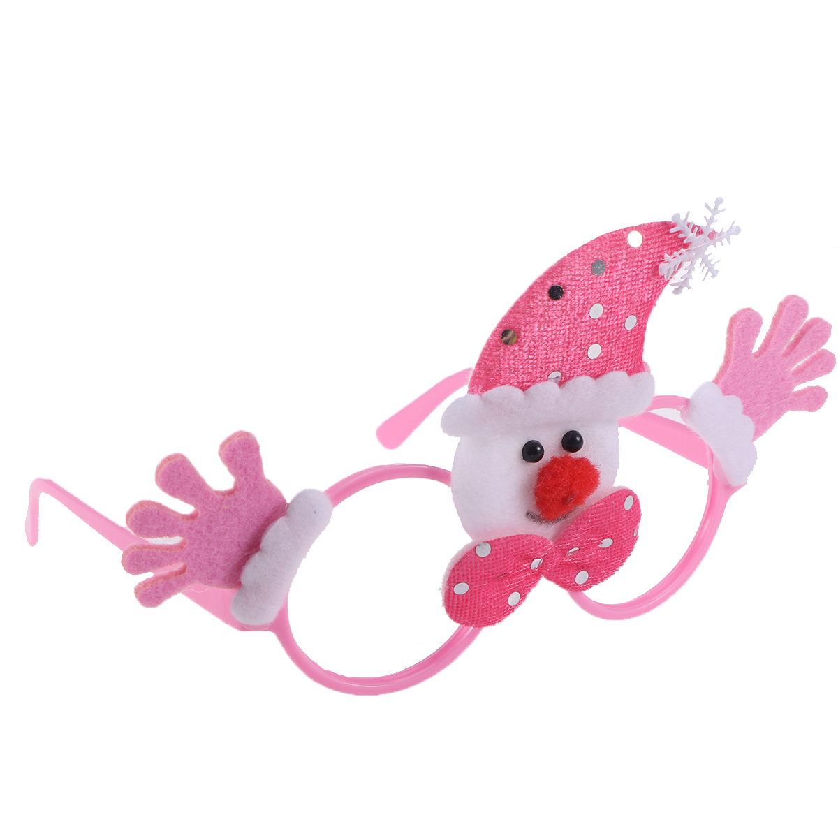 Novelty Christmas Fancy Dress Funny Glasses Frame Snowman with Large