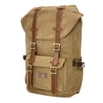 thumbnail image 3 of Mochila de viaje escolar KAUKKO para universidad flexible con portátil para 15 ", 22L (lona marrón) KAUKKO E5-1-brown, 3 of 5